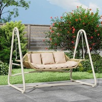 Fauteuil suspendu double en bambou contemporain pour extérieur, jardin, villa, balcon – Chaise longue populaire