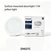 Spot encastré de surface, projecteur rond, ultra-fin, pour salon, sans perçage, 6W 11W