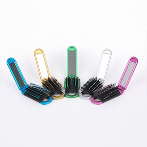 Biểu Tượng Tùy Chỉnh Gấp Gương Với Tóc Lược Du Lịch Túi Mini Có Thể Gập Lại Bàn Chải Tóc Với Trang Điểm Gương Lược - Product Image 3