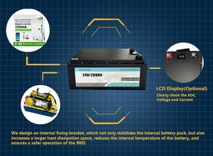 Grade a <b>12V</b> 100Ah 200Ah 24V Solar Energy Storage <b>Battery</b> for Home Lithium Ion Pack - Product Image 6