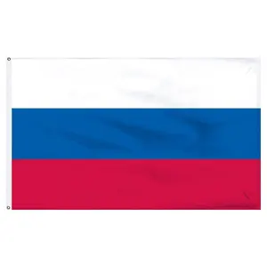 Custom 100% Polyester National Russia Flag Factory Direct Selling High Quality Russian Flag 3x5 FT