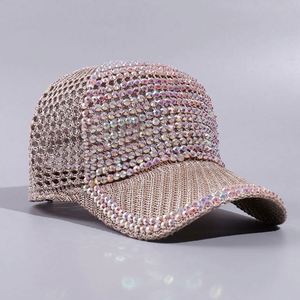 Gorras de Béisbol Deportivas Unisex con Diamantes Brillantes, Malla y Pedrería, de 6 Paneles, Poliéster/Algodón, Bordado 3D con Lentejuelas - Product Image 4
