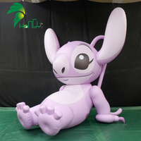 Modèle de personnage gonflable en PVC personnalisé, Stitch rose, figurine géante gonflable d'ange, décoration