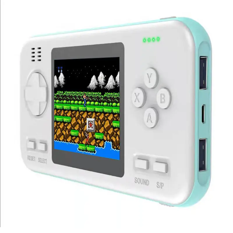 Pocket Game Console Power Bank 2-in-1 Color Screen Nostalgia Tetris With Power Bank Mini Portable Power Bank Game Player
