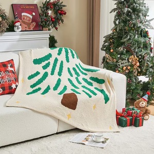 <span class=keywords><strong>Manta</strong></span> de poliéster con diseño de árbol de Navidad, suave y acogedora, para decoración navideña, lavable a máquina, para sofá, pedidos al por mayor - Product Image 3