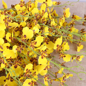 Orquídeas Artificiales Oncidium Qihao, Amarillas, de Alta Simulación, Decoraciones para Bodas, Arreglos Florales para el Hogar - Product Image 4