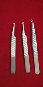 Pinzas para Extensión de Pestañas OBEXA Diamond Grip Volume, Acero Inoxidable, 45 y 90 Grados, con Puntas Redondeadas - Product Image 3