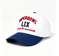 Casquette de baseball unisexe bicolore brodée, visière incurvée, boucle réglable, pour fans de sport et usage décontracté