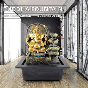 Fuente de Agua de Resina con Figura de Buda, Estatua de Ganesha, para Decoración de Interiores, en Oferta - Product Image 2