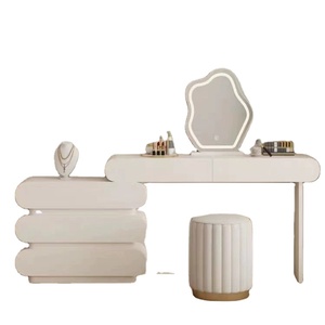 Rắn gỗ hiện đại mở rộng tủ quần áo công suất lớn sinh thái thân thiện bền trang điểm bảng góc bàn phòng ngủ phòng khách-5 + ngăn kéo - Product Image 1