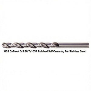 Broca helicoidal HSS Co TA1057 pulida autocentrante para acero inoxidable - Product Image 2