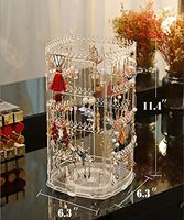 Support de présentation de bijoux en acrylique H052 rotatif, porte-boucles d'oreilles en acrylique et organisateur de bijoux, présentoir pour colliers, boucles d'oreilles, piercings