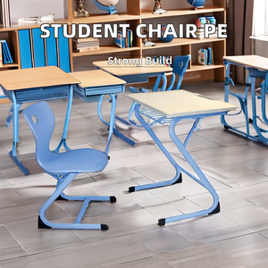 Ensemble de mobilier de classe moderne Aoyasi PT-205B pour collégiens et élèves du primaire, chaise fixe en métal, MDF et plastique PT-205B Studen - Product Image 3