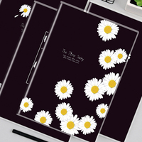 Cuaderno con Cubierta de PP con Estampado Floral de Margaritas, Diseño con Bordes Pintados, Papel Rayado Amigable con la Vista, Tamaños B5 y A5, Logotipo Personalizado, Diario Escolar para Estudiantes