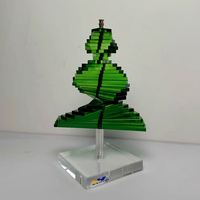 Décoration de sapin de Noël en acrylique, ornement de Noël pour table, cadeau de Noël, décoration pour la maison et le bureau, vente en gros