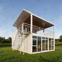 Unité de conteneur modulaire préfabriquée FLKT Easy Moving Flatpack avec poche pour chariot élévateur, bureau de chantier