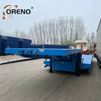Semi-remorque surbaissée à 6 essieux et 3 lignes, plateforme ultra-basse pour le transport de machines lourdes