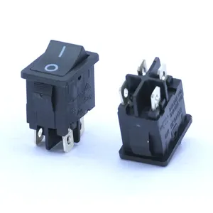 HONGJU MR-6-210-C5N-BB 4 Pin nero On Off 6A 250V attrezzatura per la pulizia quadrata interruttore a bilanciere interruttore a pulsante