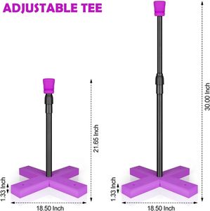Set de Bate de Béisbol de Espuma EVA al por Mayor de Fábrica + Pelota con Soporte Ajustable |   Juguetes de bateo para entrenamiento en interiores y exteriores de 23.6 pulgadas y 16 onzas - Product Image 3
