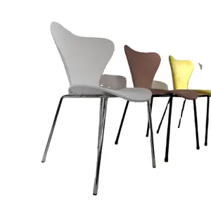 Ergonomischer Plastik- und Metallstuhl mit Rückenlehne für den Heimgebrauch - Konferenz- oder Esszimmermöbel
