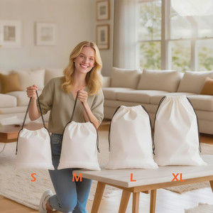 ถุงใส่รองเท้าแบบเชือกผูก ราคาประหยัด เป็นมิตรกับสิ่งแวดล้อม ผลิตจากผ้าไม่ถักทอ พร้อมโลโก้ - Product Image 2