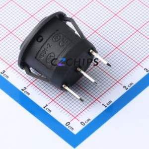 KCD1-105-3P Rocker Switch Through hole Component (THT) Switch 23mm 20.5mm 25mm Concave Bend - Product Image 2