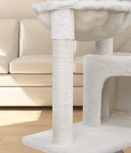 ต้นไม้แมวแบบโมเดิร์นขนาดกลาง ทำ<span class=keywords><strong>จ</strong></span>ากไม้ วัสดุกระดาษใยไซซอล พร้อมคอน<span class=keywords><strong>โด</strong></span>แมวและเปลญวนขนาดให<span class=keywords><strong>ญ</strong></span>่ บรรจุในกล่อง  ที่ลับเล็บแมว - Product Image 3