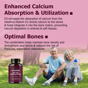 Cápsulas de Vitamina D3 K2 OEM ODM con Vitamina D para la Salud de Huesos y Dientes, Alta Potencia, Mejora la Salud Mental y Muscular - Product Image 2