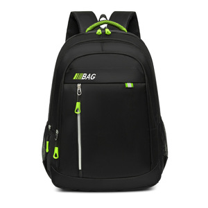 MIBAG Laptop <b>Backpack</b> Large Capacity Business Travel Men's Shoulder Bag Solid Color <b>Black</b> - Product Image 5