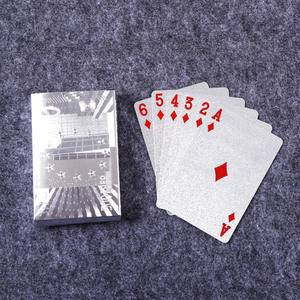 Lámina de oro Impermeable <span class=keywords><strong>Local</strong></span> Naipes de oro Personalización Suministro directo de póquer de PVC grueso mate dorado - Product Image 5