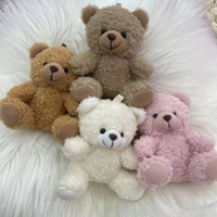 Petits ours en peluche porte-clés, jouets en peluche personnalisés, mini-ours en peluche, animaux en peluche, ours porte-clés