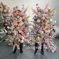 IFG Vente chaude : Guirlande florale aux couleurs printanières pour décorations d'arche de mariage
