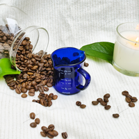 Excellent rapport qualité-prix – Outils à café et thé modernes QIAOXING en verre borosilicate écologique, résistant à la chaleur, 70 ml, double bec verseur, gris, en stock