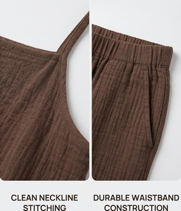 Conjunto de Pantalones de Playa para Mujer, Top sin Mangas con Pantalones Anchos, Atuendo Casual de 2 Piezas para Viaje, Fabricante Personalizado - Product Image 3