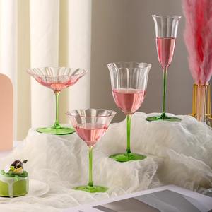 Handmade sem chumbo flor de vidro de cristal Vintage vinho copos coloridos óculos logotipo personalizado cor - Product Image 1