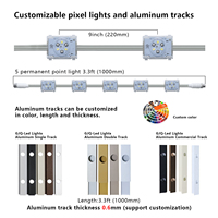 Projecteurs sur rail en aluminium 48V pour extérieur, éclairage ponctuel RGB permanent, étanche IP68, lumières de Noël et de fêtes