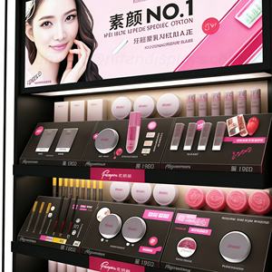 Exhibidor de Madera para Tienda de Maquillaje con Luces LED, Cajones y Servicio de Diseño Gratuito para Nuevas Marcas - Product Image 4