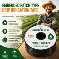 16mm Interne Inlay Druppelband PE Plastic 1,0 Bar Werkdruk Voor Landbouw Kas Groente Fruit Irrigatie