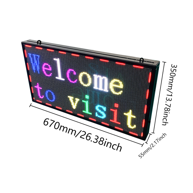 Programmable LED Sign P5 Indoor Outdoor Advertising Panel Scrolling Message LED Board WiFi APP Digital Display Screen for Store