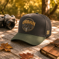 Topi Baseball 5 Panel Grosir Gorras Bordir Logo 3D Custom Huruf Timbul Dua Warna Snapback untuk Pria