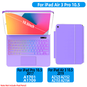 Custodia con Tastiera Magnetica Folio Retroilluminata e Trackpad Wireless per <span class=keywords><strong>iPad</strong></span> Air 3 10.5 e <span class=keywords><strong>iPad</strong></span> 10.2 9a 8a 7a Generazione Magic Keyboard - Product Image 2