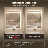 Miroir mural anti-buée Bathnology, miroir de salle de bain intelligent à LED, miroirs sans cadre, fabricants de miroirs, logo personnalisé, design graphique