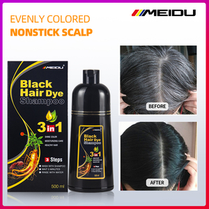 Logo personalizzato 500ml cover grey hair color shampoo 7 colorful fashion senza ammoniaca magic permanent herbal hair dye shampoo - Product Image 3