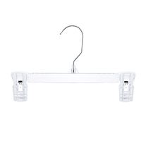 Benutzer definiertes Logo PS Kunststoff Baby kleidung Kinder hose Kleiderbügel mit Clips
