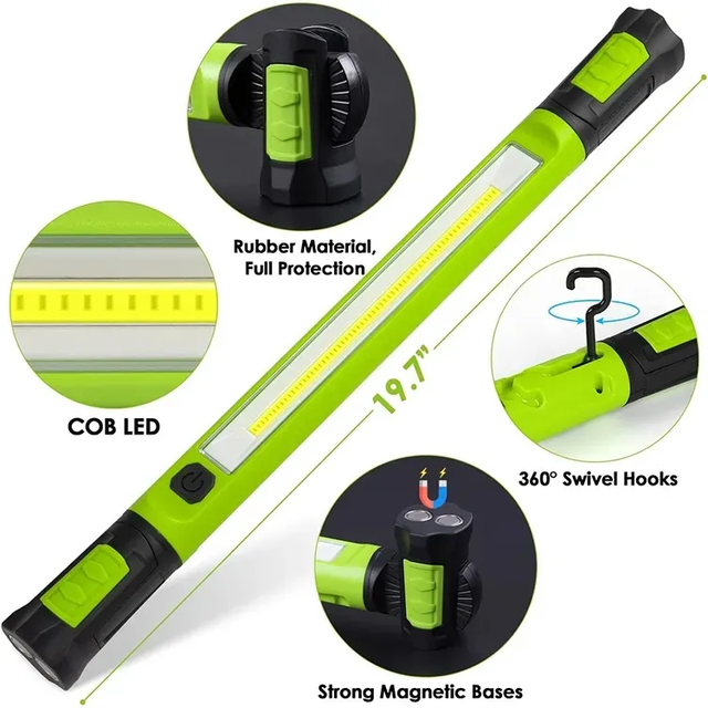 Swivel for All Directions 2500LM Bright Rechargeable Magnetic Underhood LED Work Lights With Hooks
