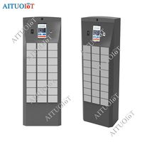 Système Android intelligent Casier à clé RFID avec écran tactile PC QR Code Scanner Casier élégant pour le stockage sécurisé des clés