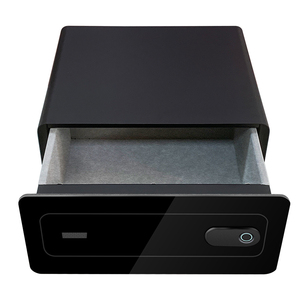 Weierxin Factory New Designed Light Luxury Blue Round Glass Fingerprint Digital <b>Lock</b> Drawer Home Office Safe Box - Product Image 1