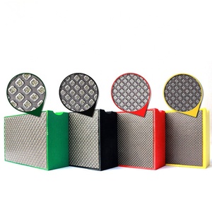 Tampons <span class=keywords><strong>de</strong></span> <span class=keywords><strong>polissage</strong></span> à la main en diamant JDK pour le meulage du marbre, type rectangulaire 90*55 mm - Product Image 1