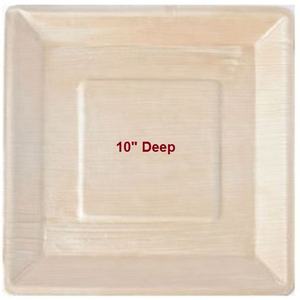 Vajilla de hoja de palma de areca orgánica natural plato y cuenco ecológico biodegradable con patrón de planta estilo Stealth - Product Image 5