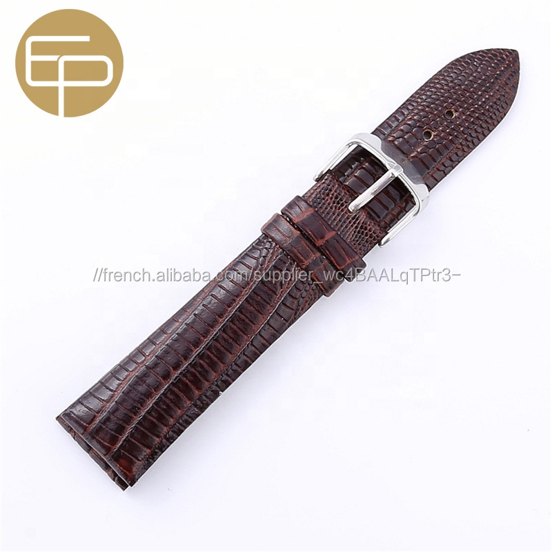 noir de taille différente 14 16 18 20 22 24mm fantaisie rembourrage sans couture véritable montre en cuir de veau bande